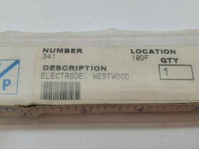 Westwood 341 Electrode 5" X 9/16" Insulator 7 1/2" Rod 13 3/8" Overall LOT OF 6