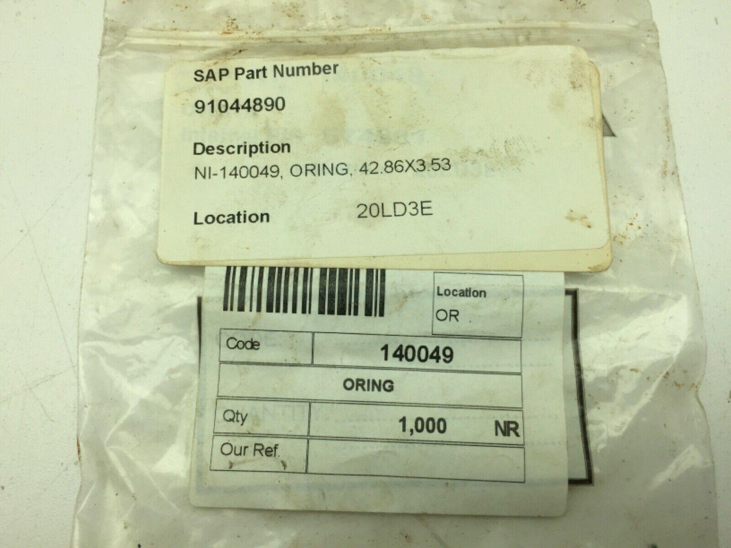 GEA Niro Soavi 140049 O-Ring 42.86X3.53 LOT OF 7