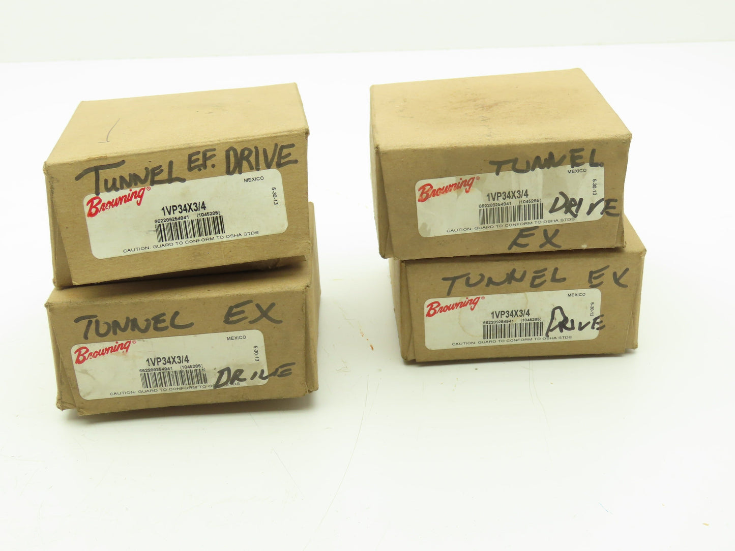 Browning 1VP34X3/4 Variable Pulley 3/4" Shaft Lot of 4