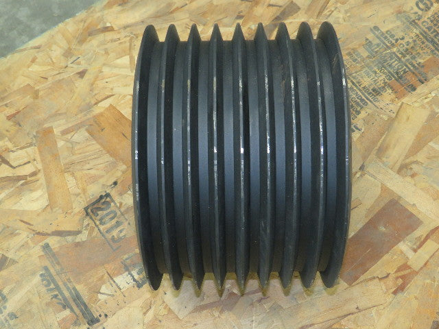 8-Groove V-Belt Pulley SPC Section 22mm x 18mm Belt QD Bushed