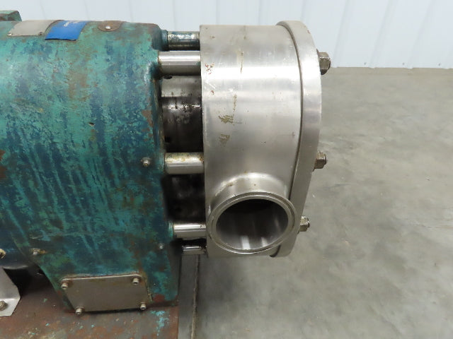 Tri Clover PRED125 3M UH4SL S Positive Rotary Pump Stainless 5Hp 3PH 230/460V