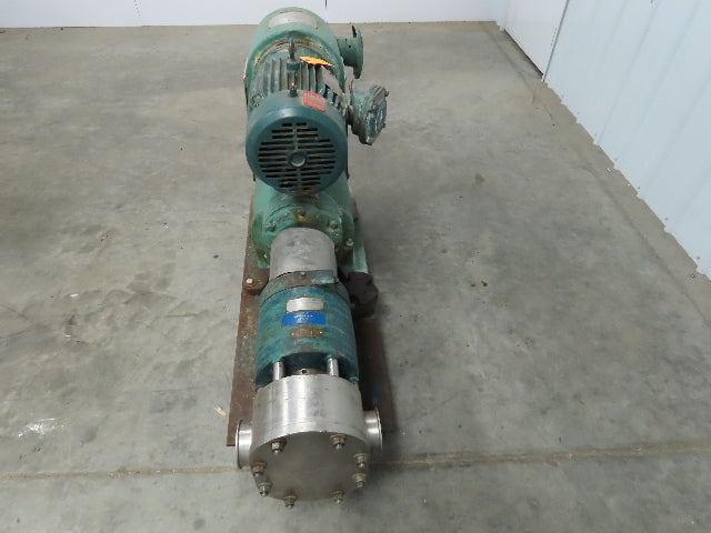 Tri Clover PRED125 3M UH4SL S Positive Rotary Pump Stainless 5Hp 3PH 230/460V