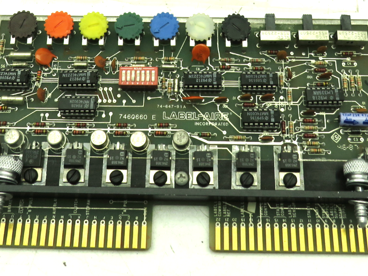 Label-Aire 7460660 Label Head Control Circuit Board Card 74-647-91A