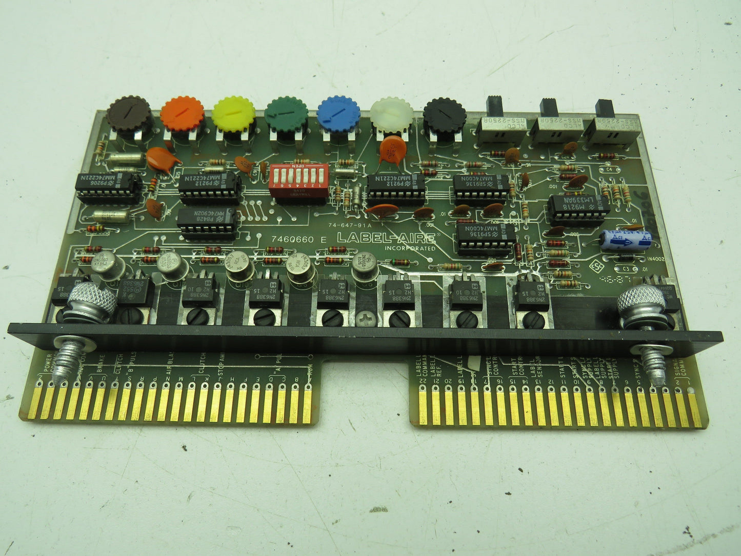 Label-Aire 7460660 Label Head Control Circuit Board Card 74-647-91A