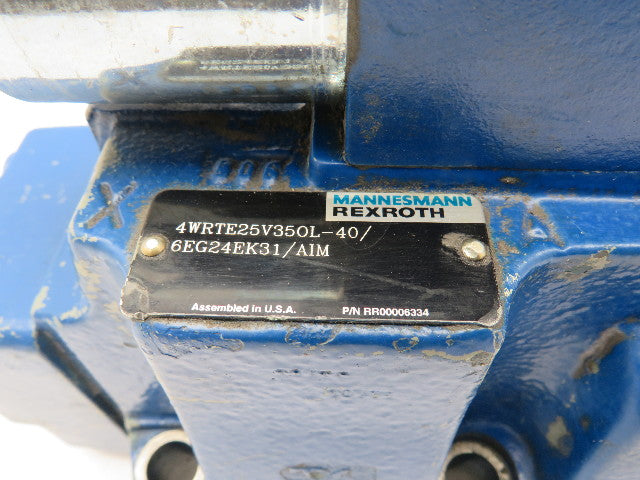 Rexroth 4WRTE25V350L-40/6EG24EK31/AIM Hydraulic Directional Control Valve