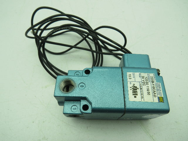 MAC 225B-110CAAD Solenoid Poppet Valve 24 VDC 15W 1/4" NPT