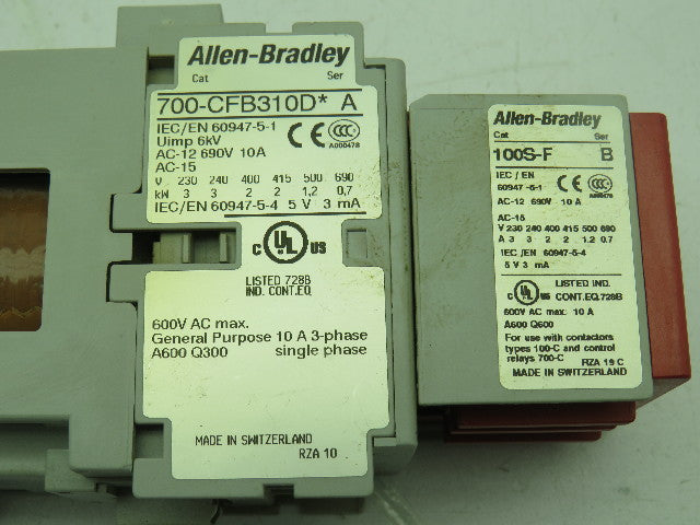 Allen-Bradley 700-CFB310D*A Guardmaster Relay Contactor Ser A 700S-CFB620DJC