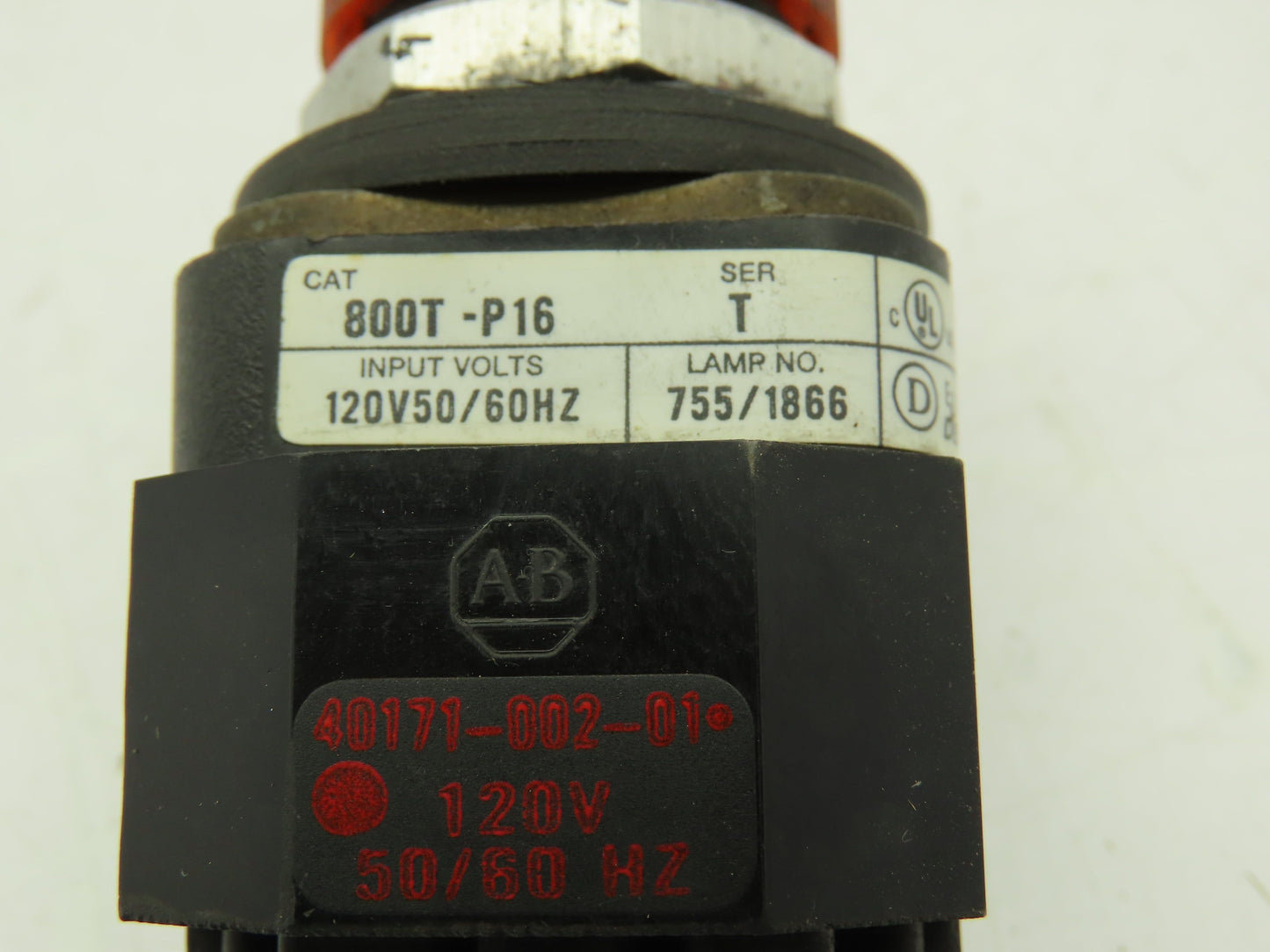Allen Bradley 800T-P16 Pilot Light Indicator 120V Ser T AMBER/WHITE Lot of 4