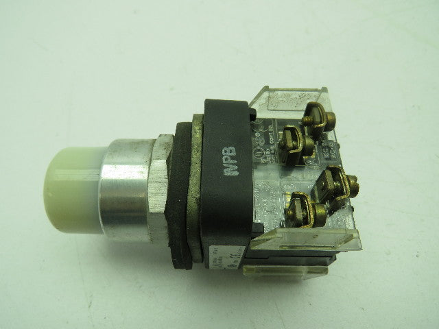 Allen Bradley 800T-QT20W Pilot Light Pushbutton Push-toTest Ser T White Lot of 2