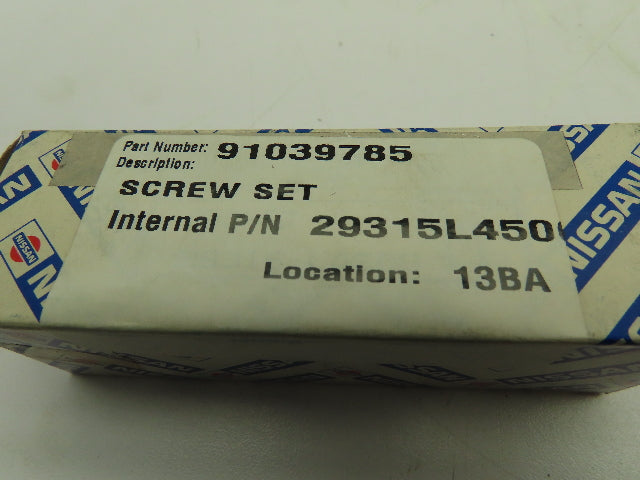 Nissan 29315L4500 Screw Set 29315-L4500 Forklift Replacement Part Lot of 2