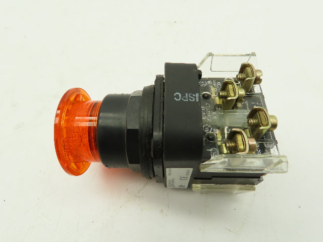 Allen Bradley 800H-FRXMQ24A7 Illuminated 3-Pos Push-Pull Button AMBER Ser F 24V
