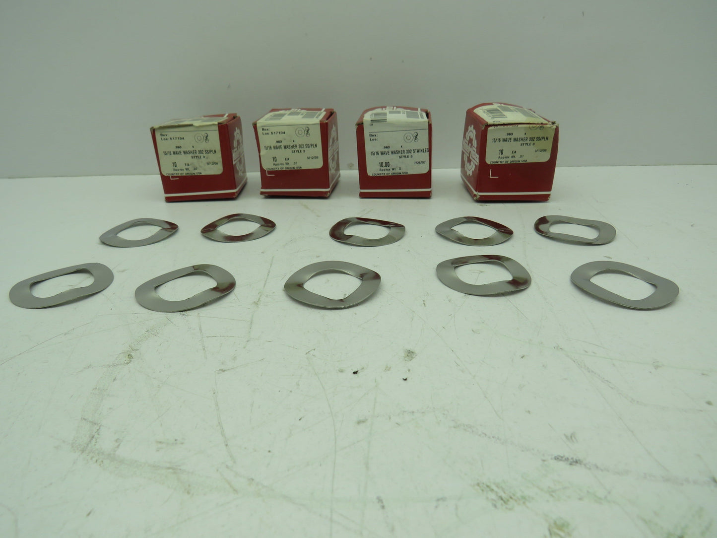 Zoro WA3W35153503P Wave Washer 15/16 SS Plain Style 3 Wavy LOT OF 40