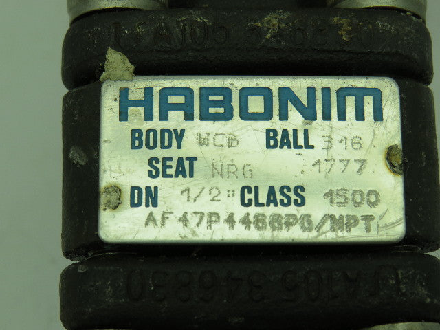 Habonim Stainless Ball Valve Steel Body 1/2" NPT Class 1500