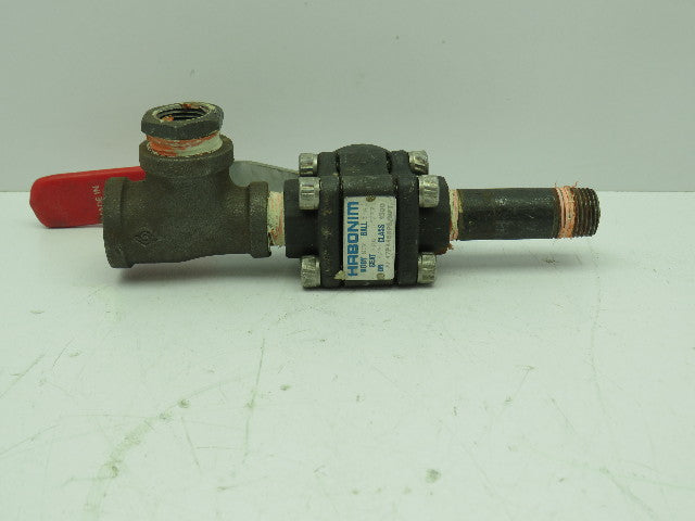 Habonim Stainless Ball Valve Steel Body 1/2" NPT Class 1500