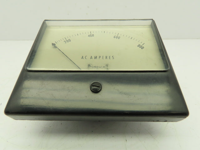 Simpson Model 1359 AC Amperes Panel Meter 0-800 Amp LOT OF 2