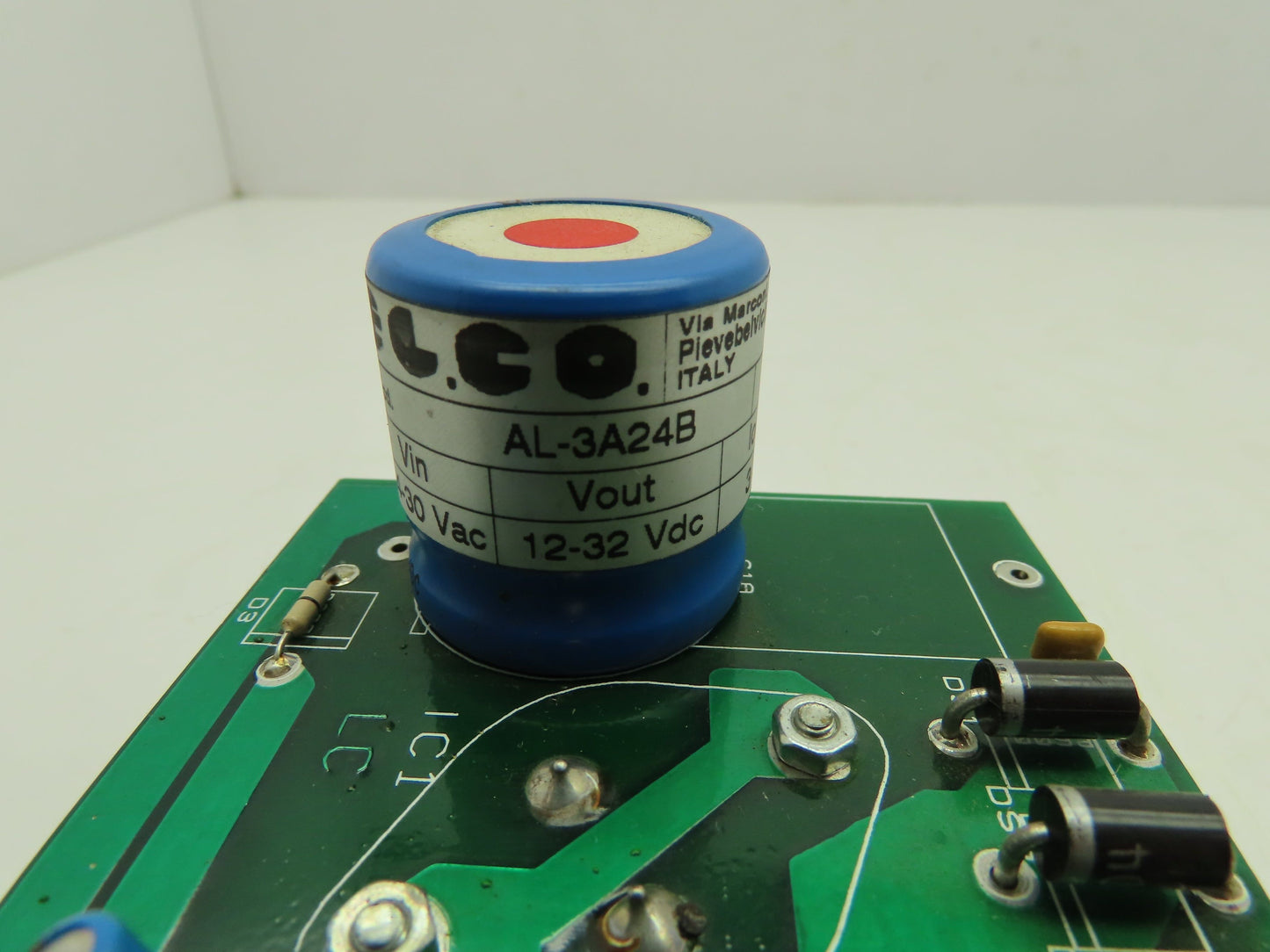 Elco AL-3A24B Linear Power Supply 24-30VAC 12-32VDC 3A Heat Sink DIN Rail