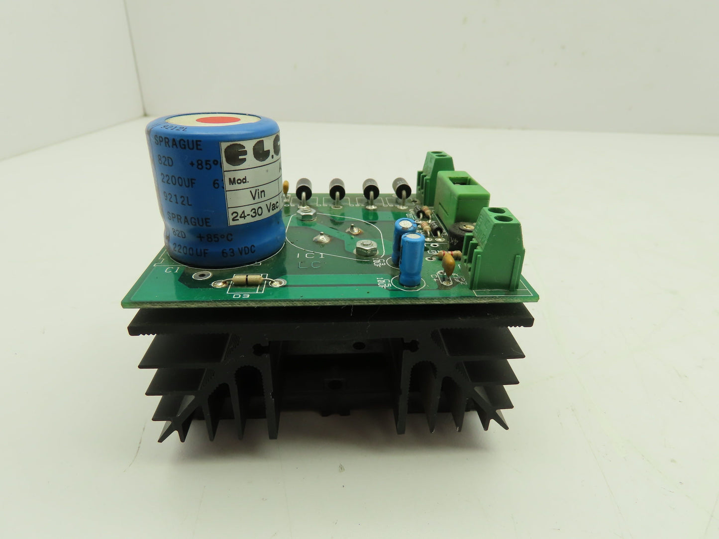 Elco AL-3A24B Linear Power Supply 24-30VAC 12-32VDC 3A Heat Sink DIN Rail