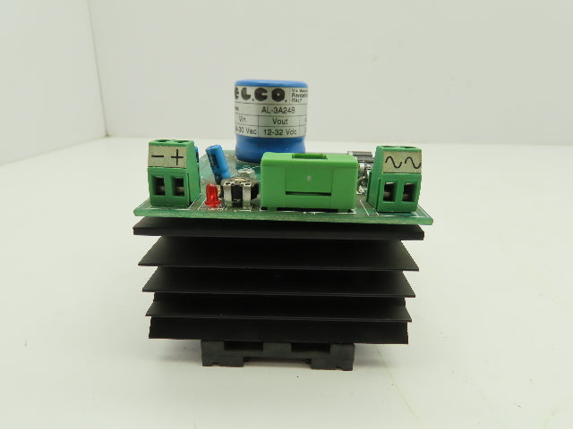 Elco AL-3A24B Linear Power Supply 24-30VAC 12-32VDC 3A Heat Sink DIN Rail