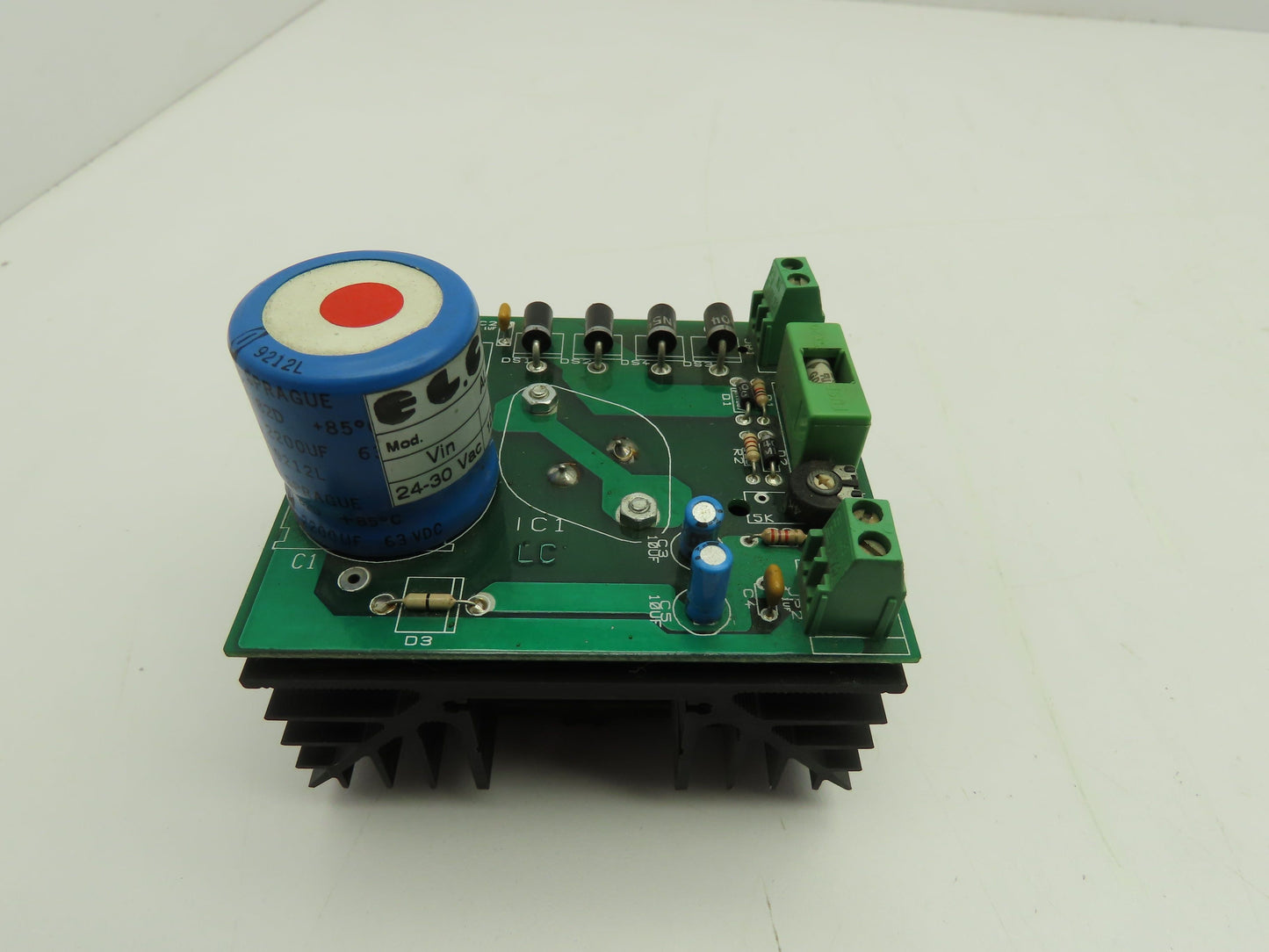 Elco AL-3A24B Linear Power Supply 24-30VAC 12-32VDC 3A Heat Sink DIN Rail