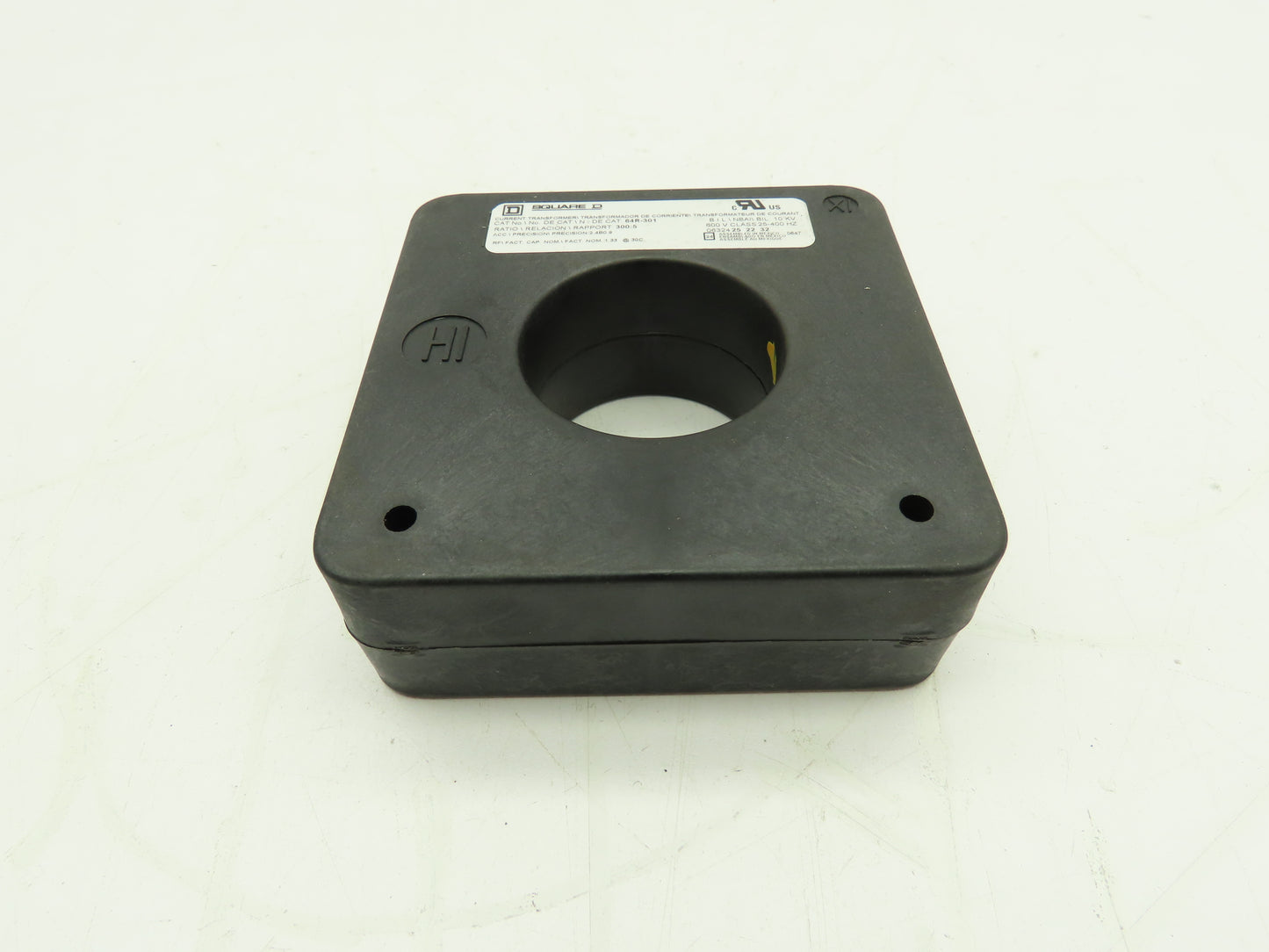 Square D 64R301 Current Transformer Solid Core 300:5A 600V 1-15/16" ID
