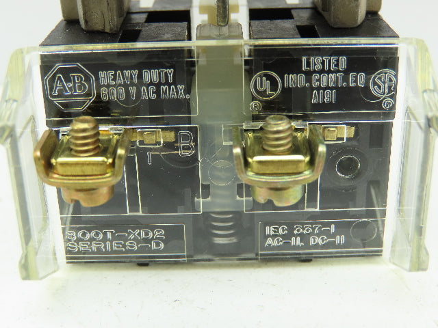 Allen Bradley Mushroomhead Push Button RED STOP Switch Ser C Momentary 2NC