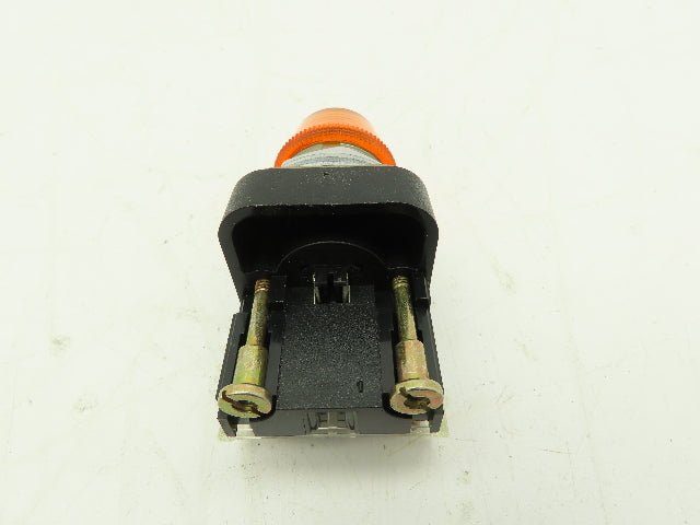 Allen Bradley 800T-R10 Pilot Light 120V 30mm AMBER Ser N Neon Type LOT OF 2
