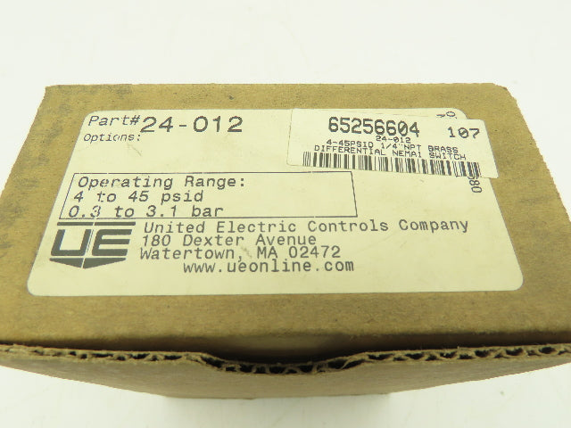 24-012 UE Delta-Pro Differential Pressure Switch 4-45 PSID 1-SPDT 1/4" FNPS