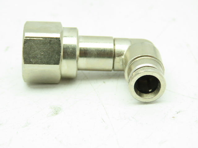 Norgren Pneufit 90 Deg Swivel Female Elbow Push Fitting 1/4" Tube 1/4"NPT 10pcs