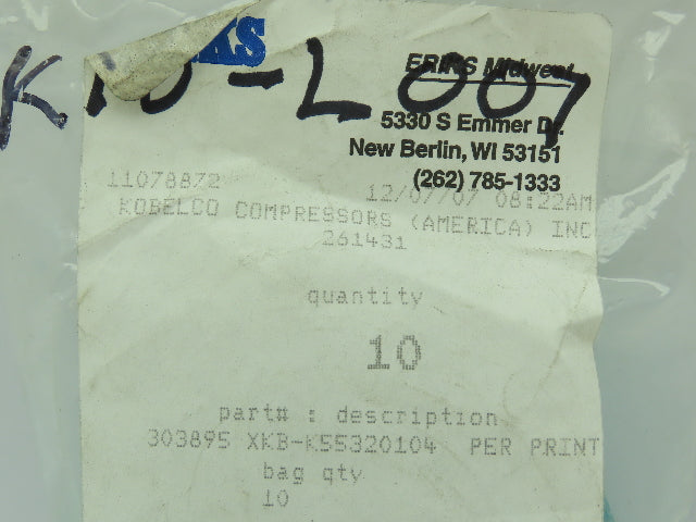 Garlock Blue-Gard Ring Flange Fiber Gasket #150 BLUE 3-3/8" OD Lot of 10