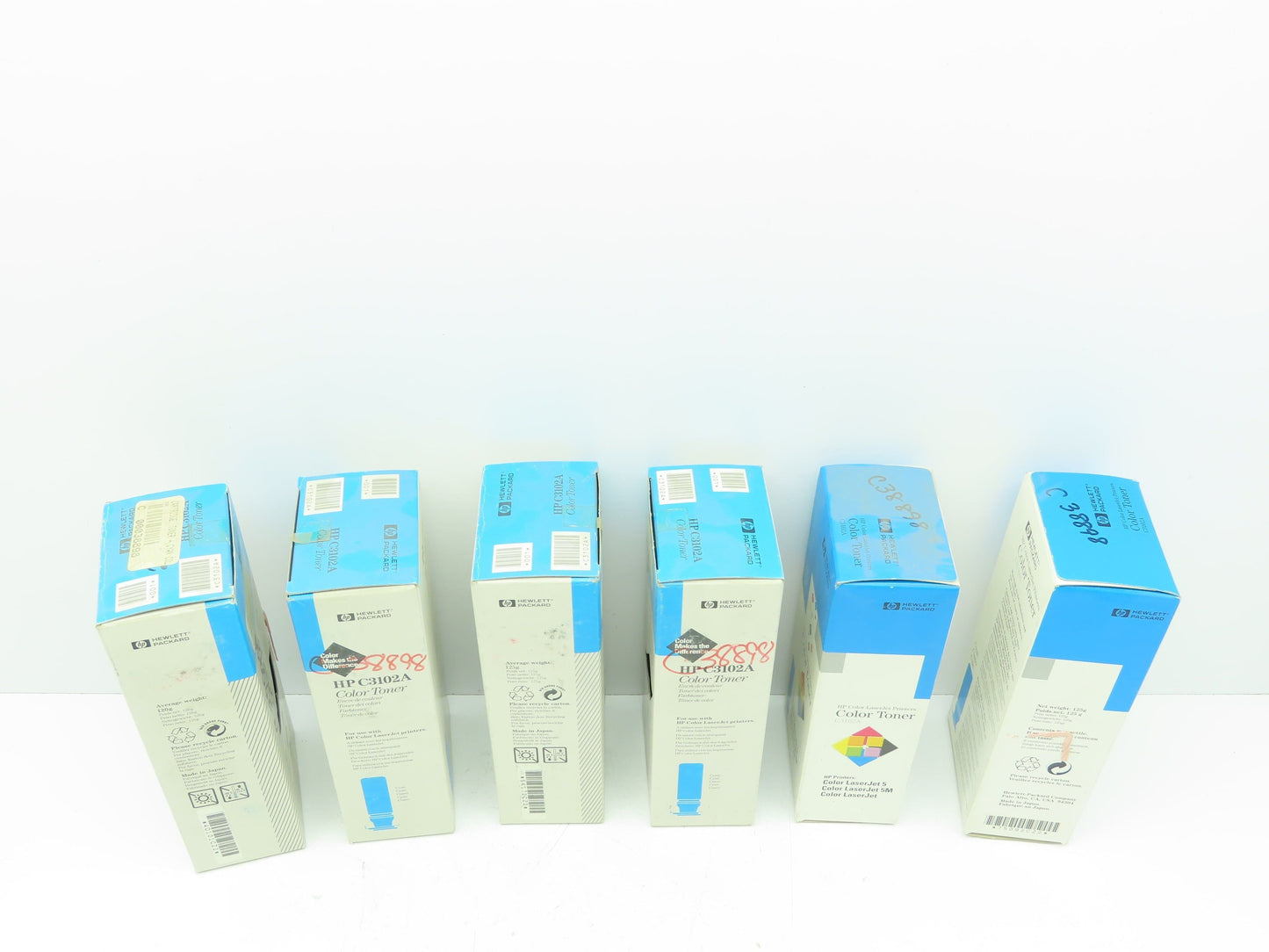 Hewlett Packard C3102A HP Color LaserJet Printer Color Toner Lot of 6
