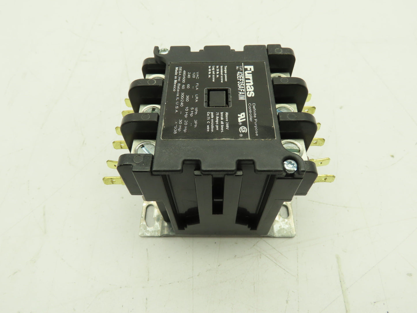 Furnas 42EF35AFAIM Definite Purpose Contactor 60A 600V Coil 110/120V 50/60Hz