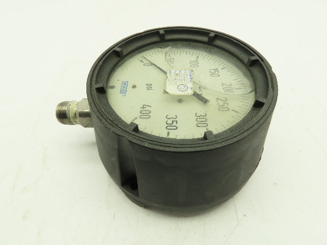 Wika 4" Pressure Gauge Liquid Filled 0-400 PSI 316 SS Tube and Connection