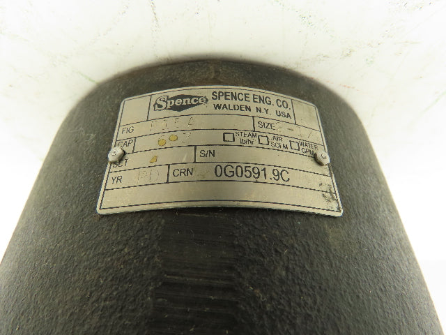 Spence F15A Safety Relief Air Valve 2-1/2" Cast Iron 0G0591-9C
