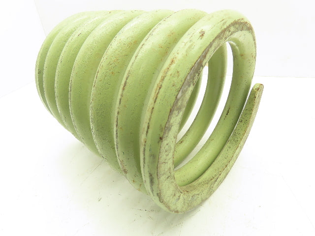 Heavy Duty Steel Isolation Reactor Coil Spring Flat Mount 8"OD 9.5"L Light GREEN