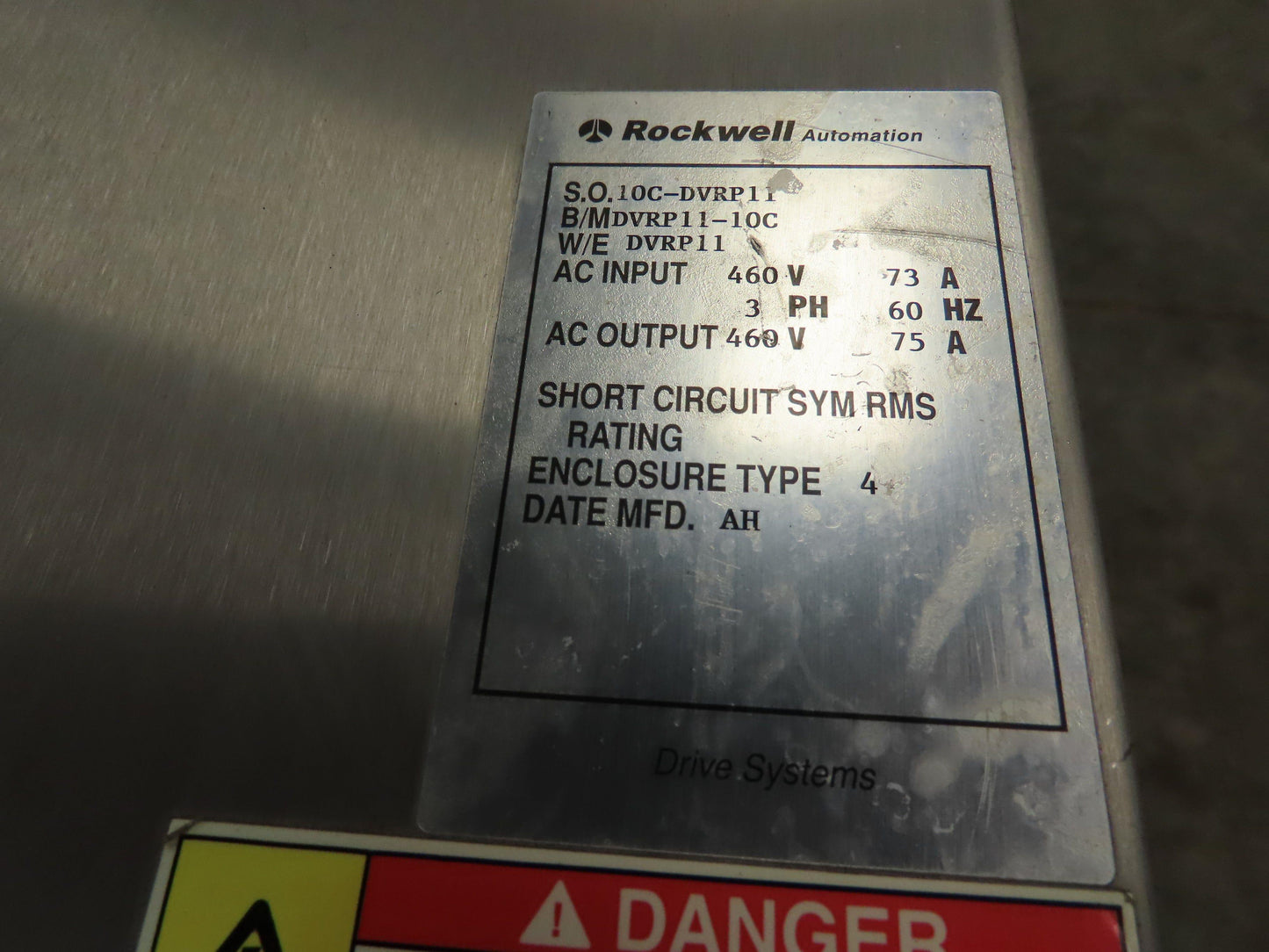 Rittal AE 1016, 32x40x12 SS Electrical Enclosure W/ 100A 600V Fused Disconnect