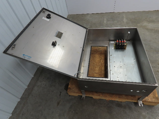 Rittal AE 1016, 32x40x12 SS Electrical Enclosure W/ 100A 600V Fused Disconnect