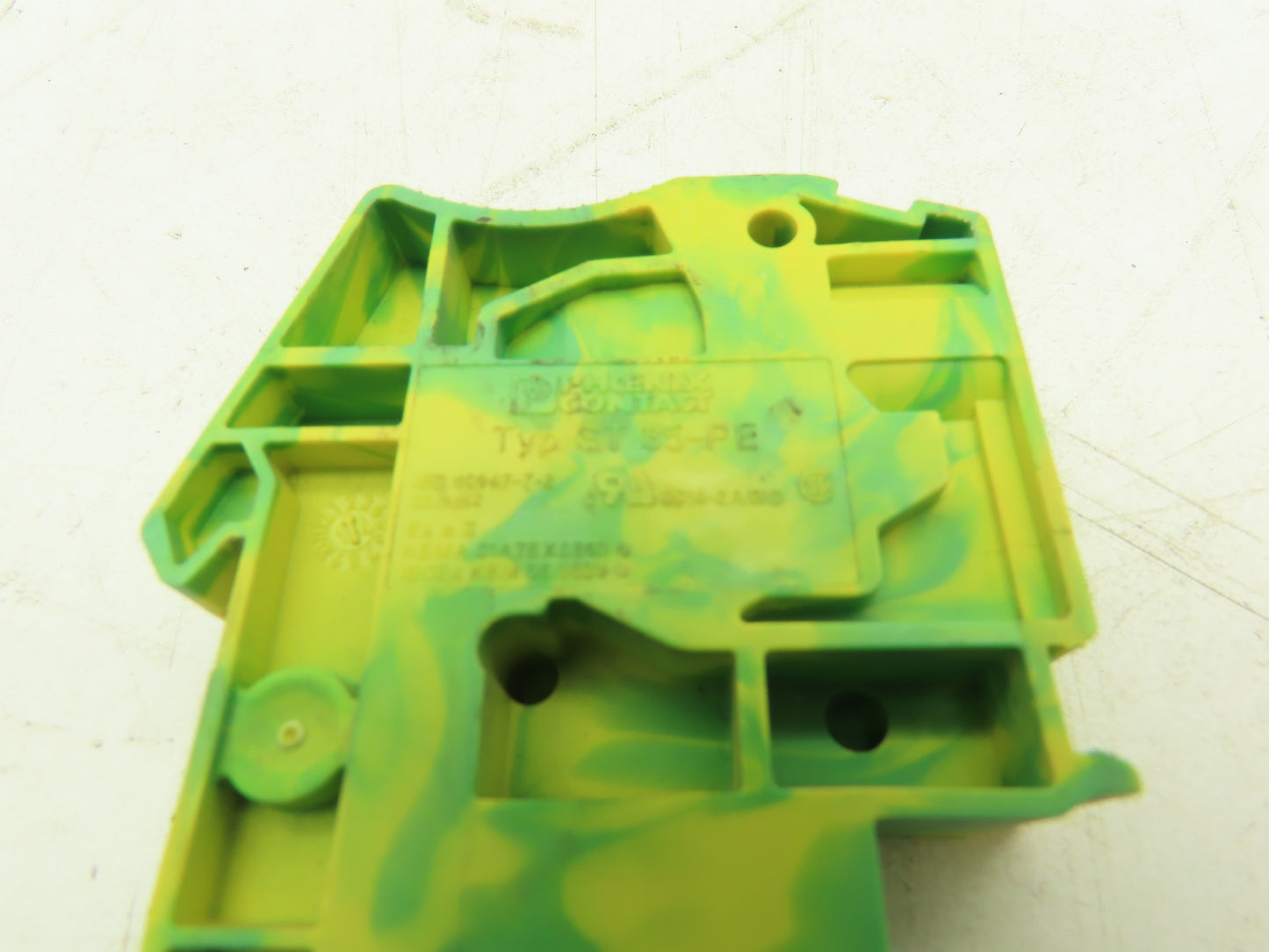 Phoenix Contact ST35-PE Terminal Block 35mm 14-2 AWG Yellow/Green LOT OF 3