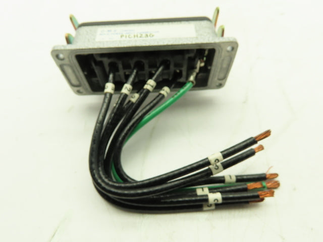 DME PICH-23-G Mold High Power Input Connector 2/3 Zone 6-Pin Amphenol Plug 380V