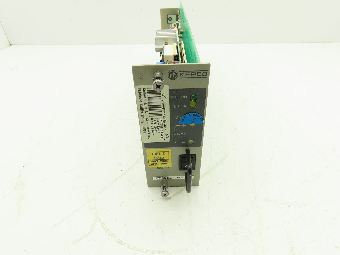 Kepco HSF 15-6.6 Power Supply Plug-In 100W 15V 6.6A Output 120/240V Input