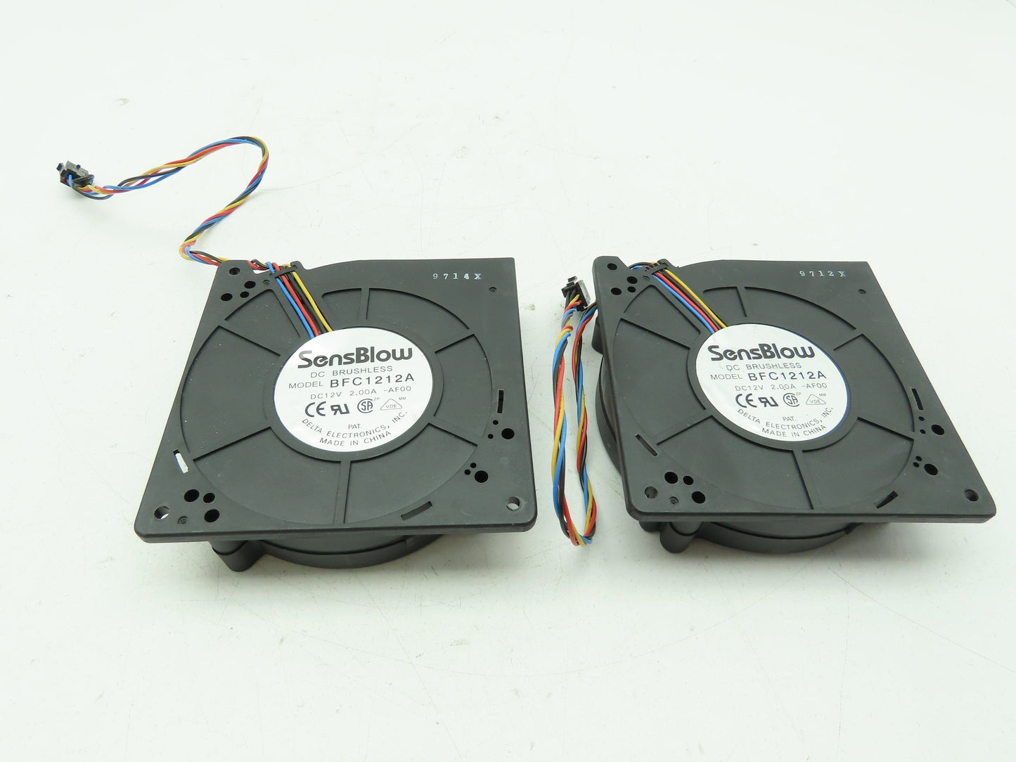 Delta SensBlow BFC1212A Server Blower Fan 12V DC Brushless 120x120x32mm LOT OF 2