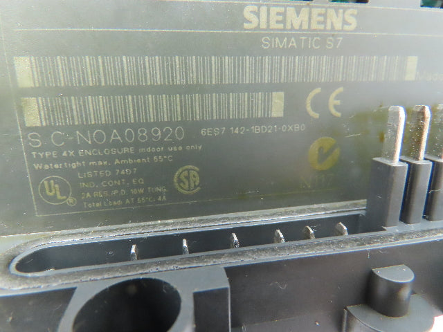 Siemens 6ES7 142-1BD21-0XB0 SIMATIC S7 ET 200X Basic Module BM142 4DOx 24VDC/2A
