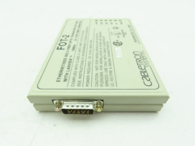 Cabletron FOT-2 Fiber Optic Transceiver Unit MAU Ethernet IEEE 802.3 10Mb/s
