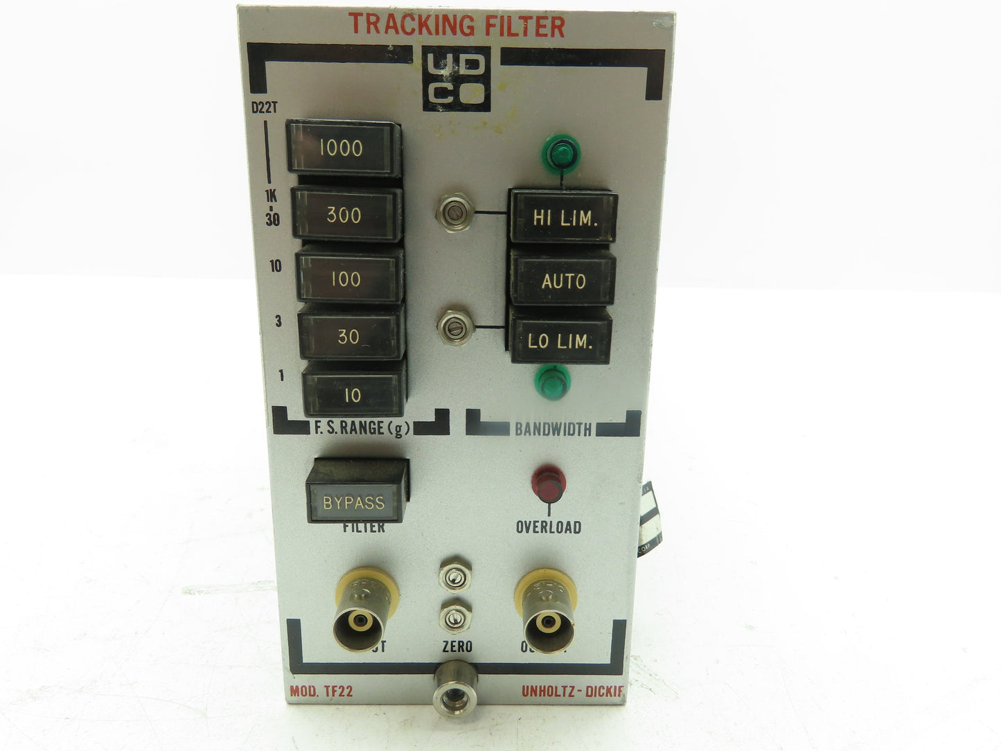 UDC Unholtz-Dickie TF22-SR Tracking Filter Module 115/230V