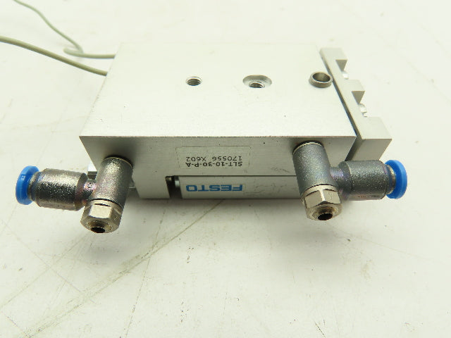 FESTO SLT-10-30-P-A Pneumatic Mini Slide Guide Cylinder 10mm Piston 30mm Stroke