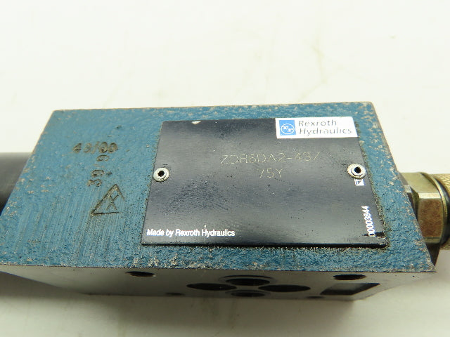 Rexroth ZDR6DA2-43/75Y Hydraulic Pressure Reducing Valve Lot Of 2