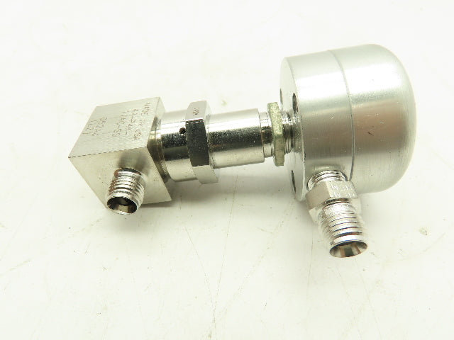 Parker 4A-P4K-11AC-SS Stainless Pneumatic Bellows Shut-Off Valve NC 1/4" Ports
