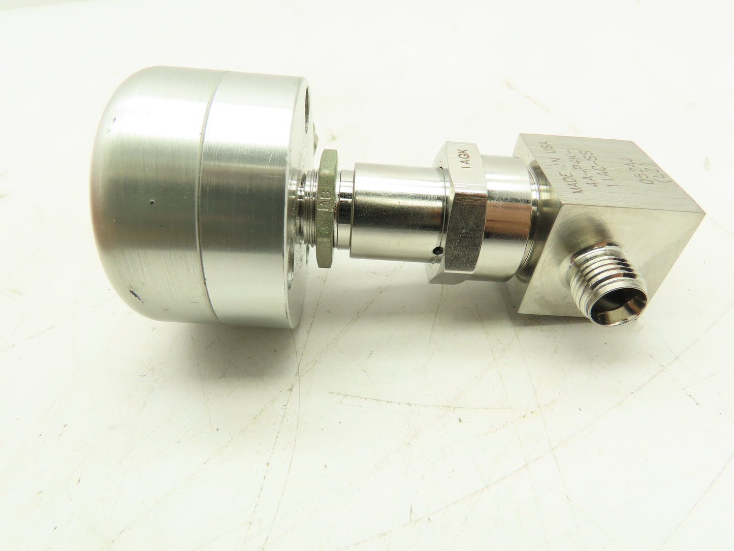 Parker 4A-P4K-11AC-SS Stainless Pneumatic Bellows Shut-Off Valve NC 1/4" Ports