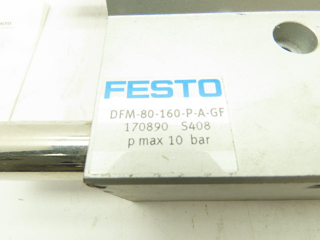 Festo DFM-80-160-P-A-GF Pneumatic Actuator Slide Guided Linear Cylinder 80x160mm