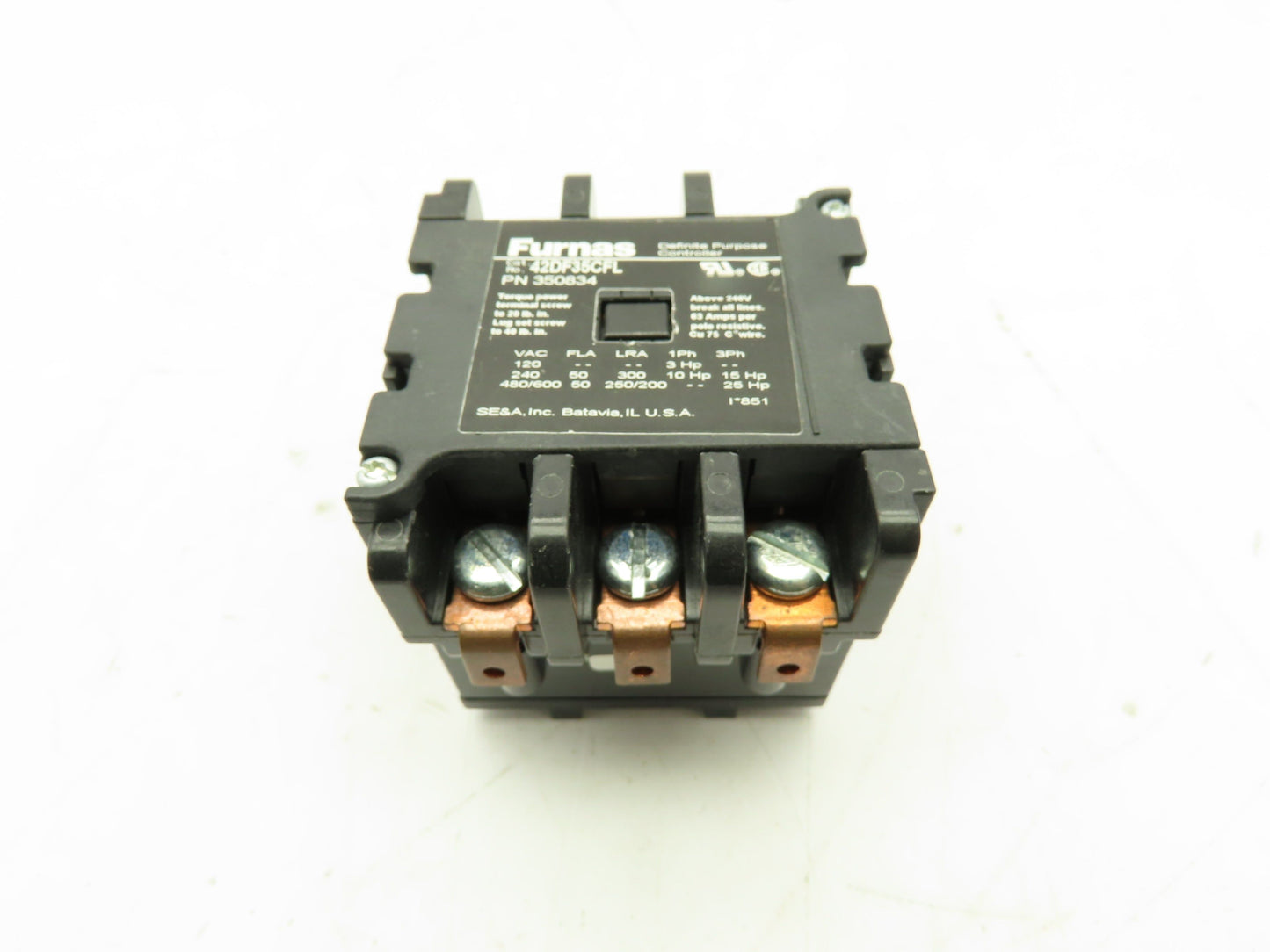 Furnas 42DF35CFL Contactor 3-Pole 63A 120V Coil