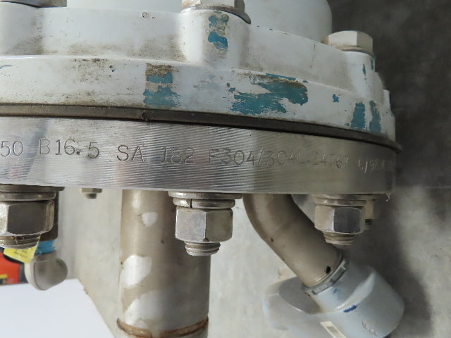 In-Line Multi-Stage Stainless Turbine Torpedo Pump 3" Inlet 40Hp 125GPM 15' Pipe